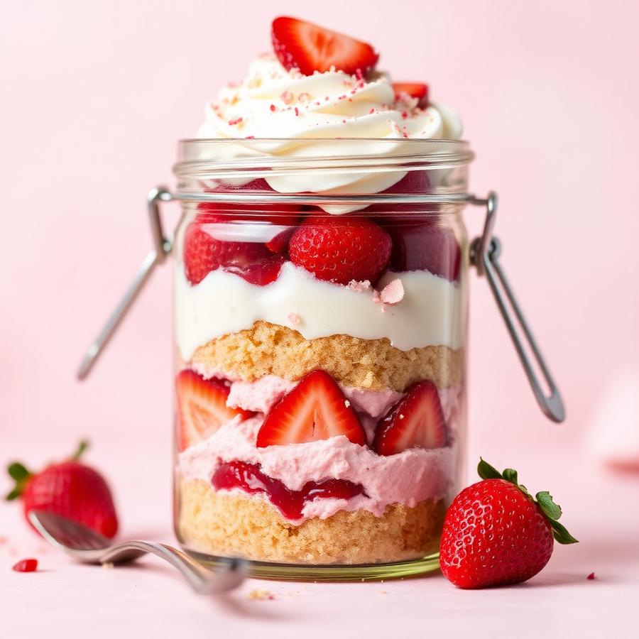 Strawberry Shortcake Cake Jar